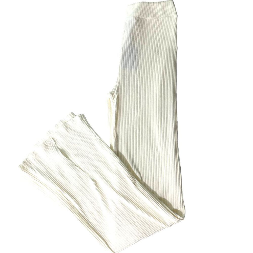 n:Philanthropy NEW Womens SZ S Surry Pant Vanilla Slit Flare Pants Elastic Waist